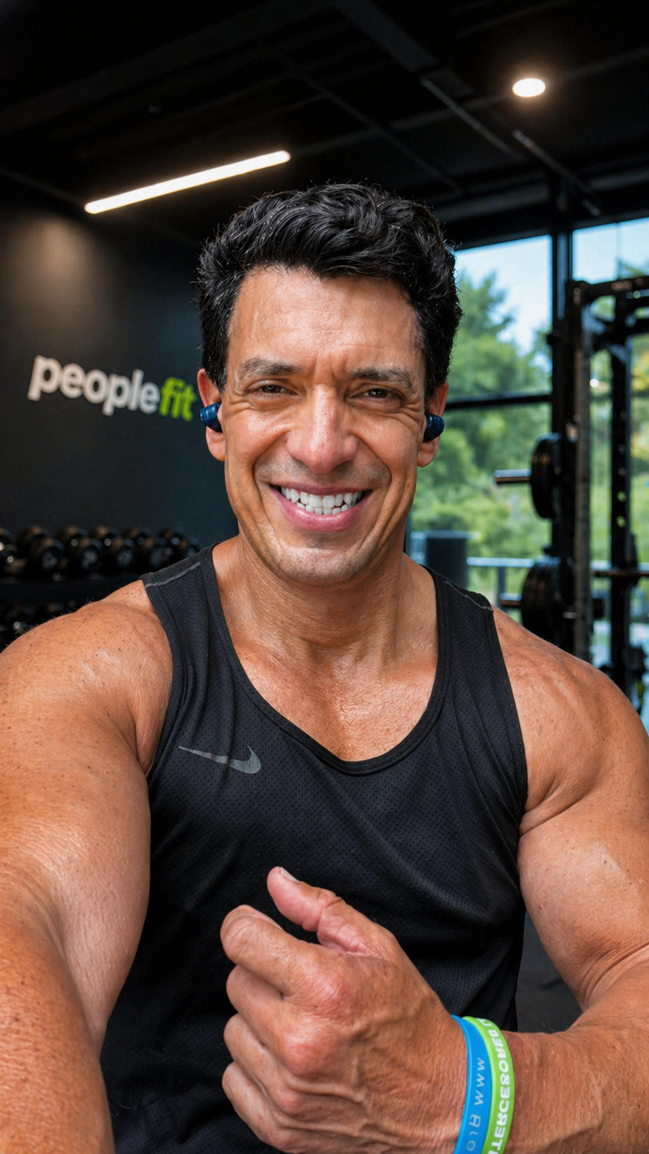 Pedro Dávila sonriendo en el gimnasio PeopleFitt